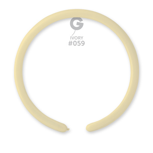 1" Standard Ivory Gemar Entertainer Balloons (100)